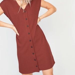 Old Navy Rib Knit Button Down Dress